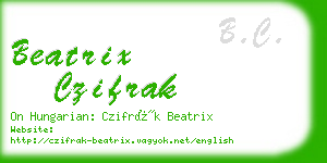 beatrix czifrak business card